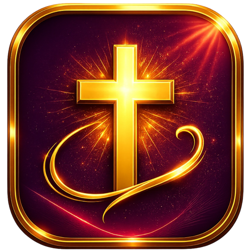 Urdu Church App icon, a golden cross