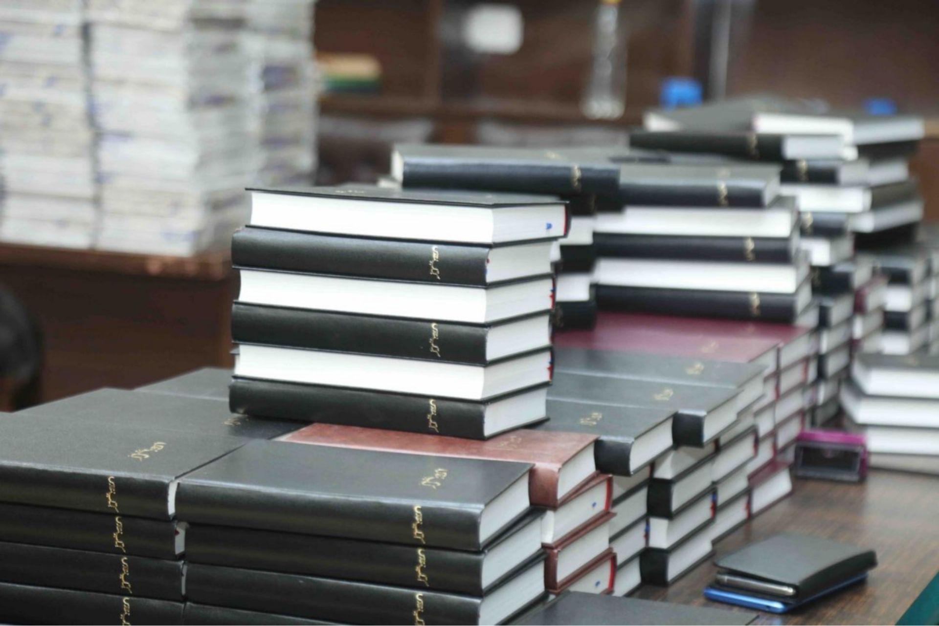 Pastors receiving Bibles